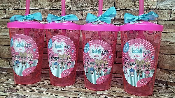 Copo acrilico Twister 500ml com canudo Personalizado