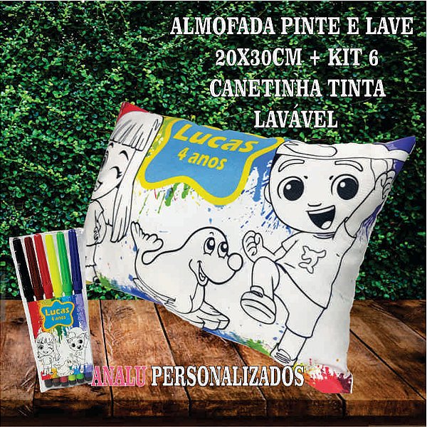 Almofadinha Personalizada Pinte e Lave