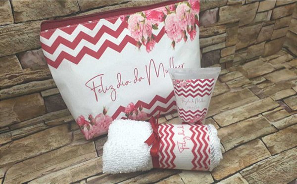 kit Necessaire personalizado Dia da Mulher