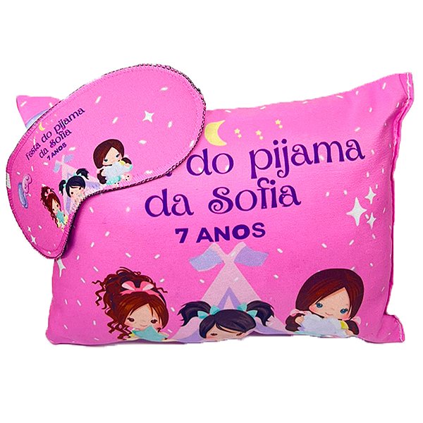 almofadinha personalizada + máscara de dormir
