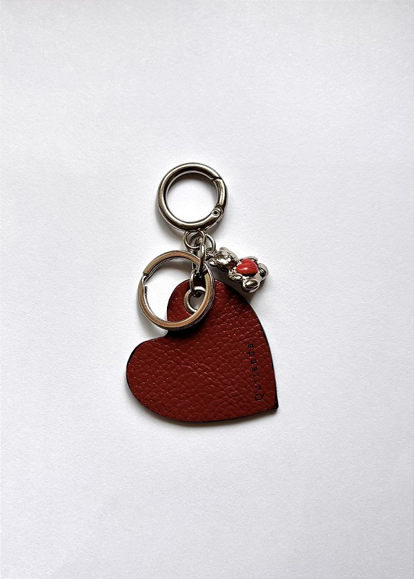 Chaveiro 'Charm' Coração Vermelho