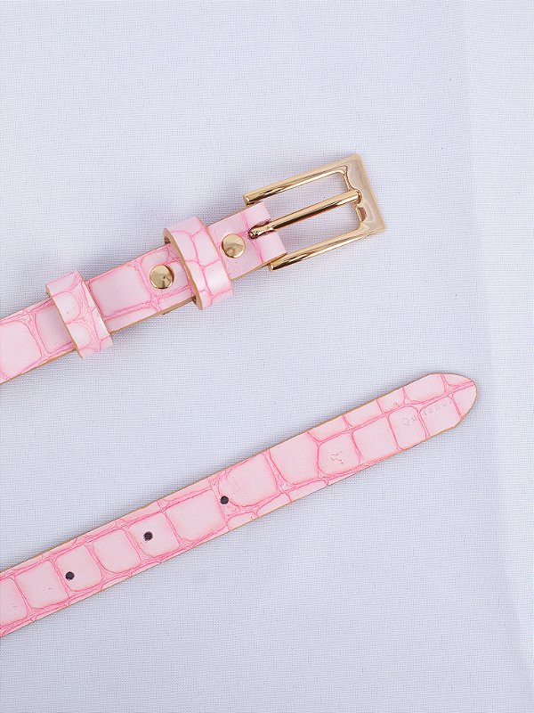 Cinto Fino Oblong Rosé Textura