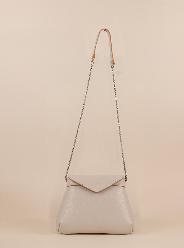 Bolsa Júlia Off White Metais Prata