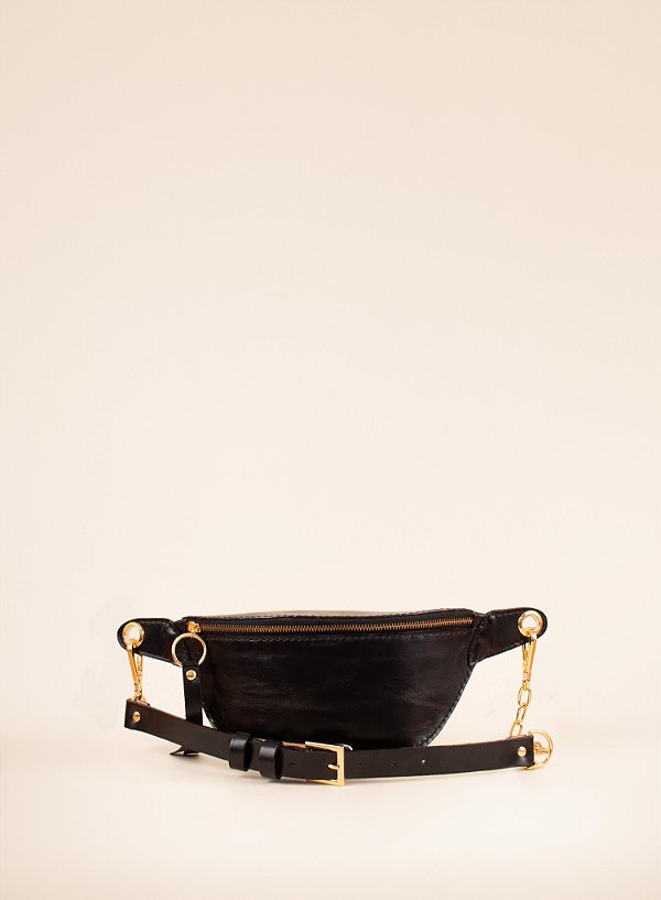 Pochete Quitanda Preta (Metais Ouro)