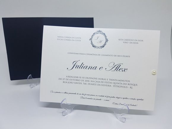 Convite de casamento classico