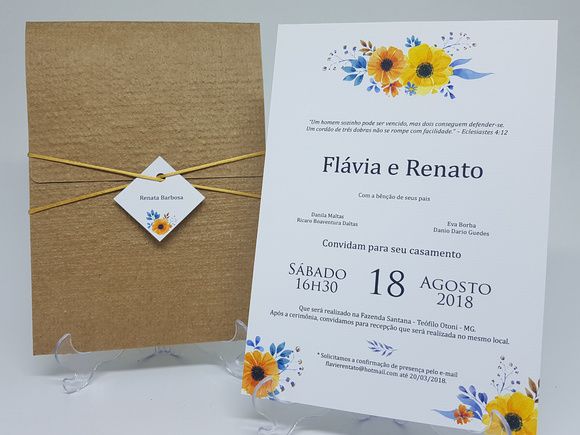 Floral amarelo kraft linhao