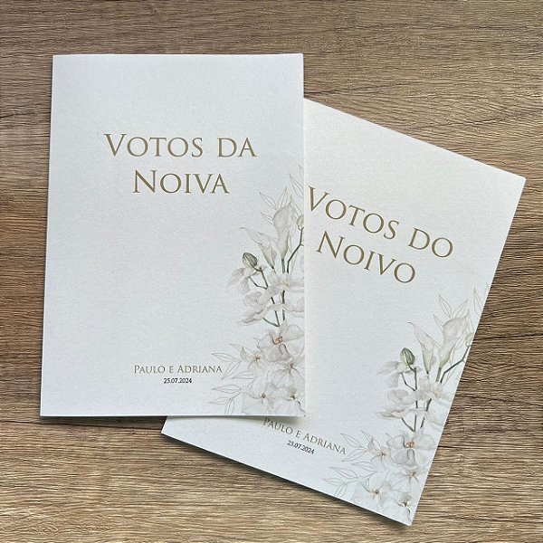 Kit com 2 Votos dos noivos (Noivo e Noiva)