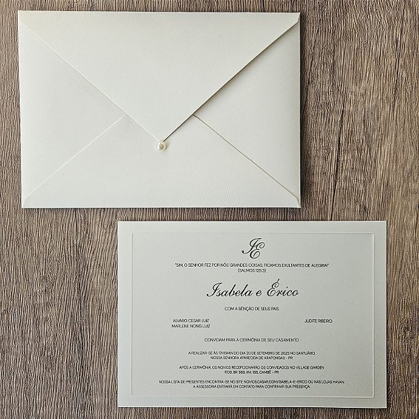 Convite Casamento Classico markatto prata (opcional)