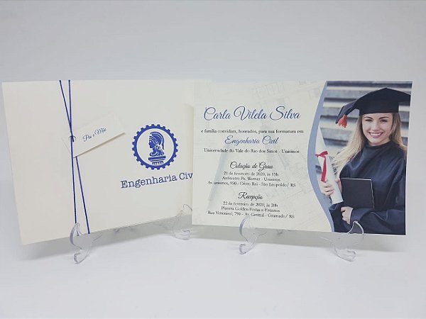 Convite para formatura com foto