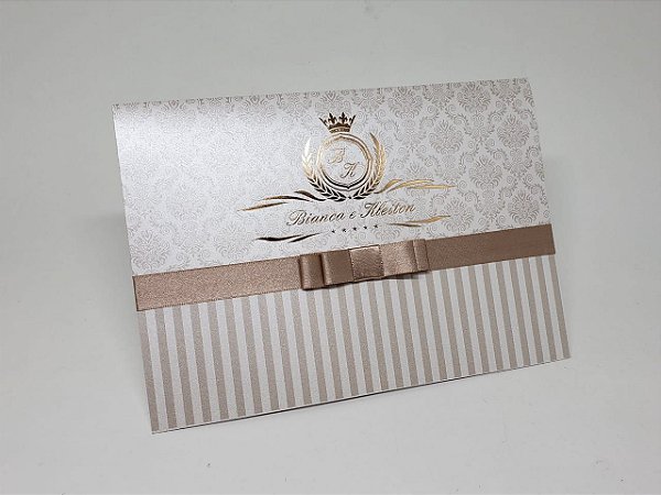 Convite casamento dourado Hotstamping Aspen