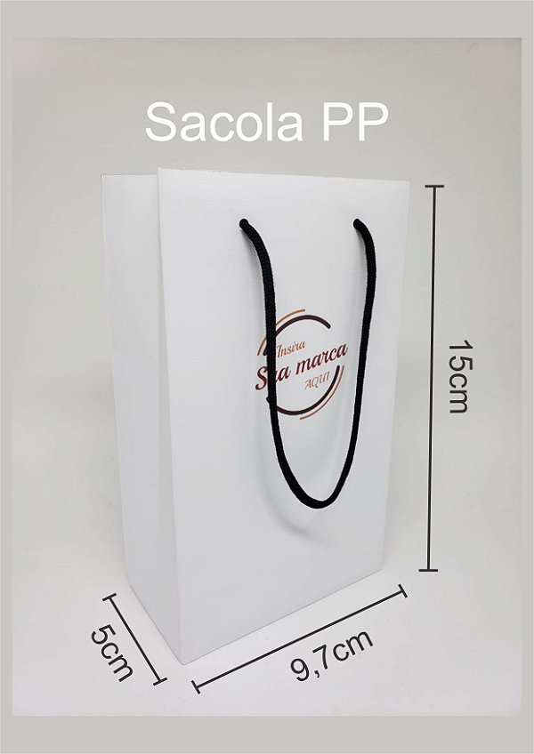 Sacola personalizada tamanho PP - Kit com 50