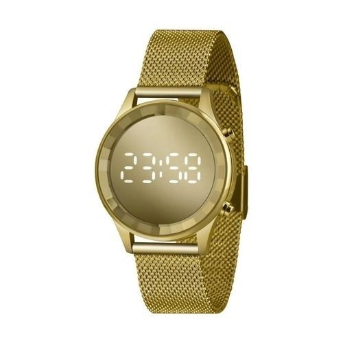 Relógio Lince Feminino Digital Led Dourado Ldg4648l Cxkx