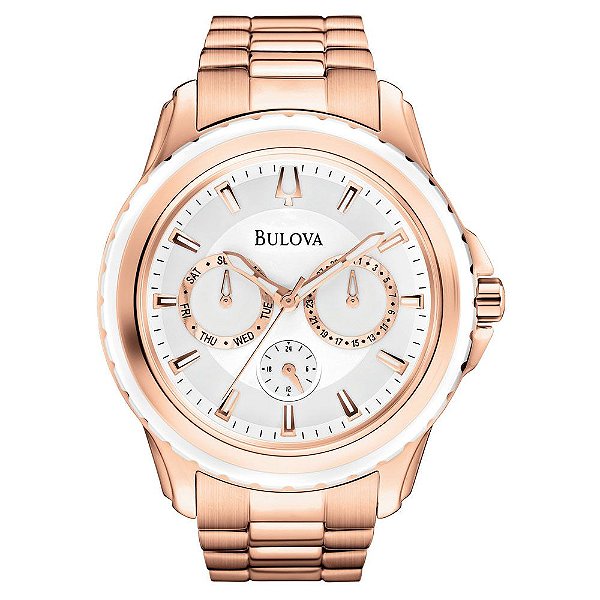 Relógio Bulova Feminino Cronograph WB22177Z Analógico - Perolashop