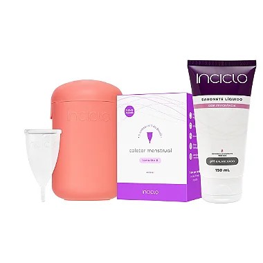 Kit Coletor Menstrual + Cápsula Esterilizadora + Sabonete Íntimo Inciclo
