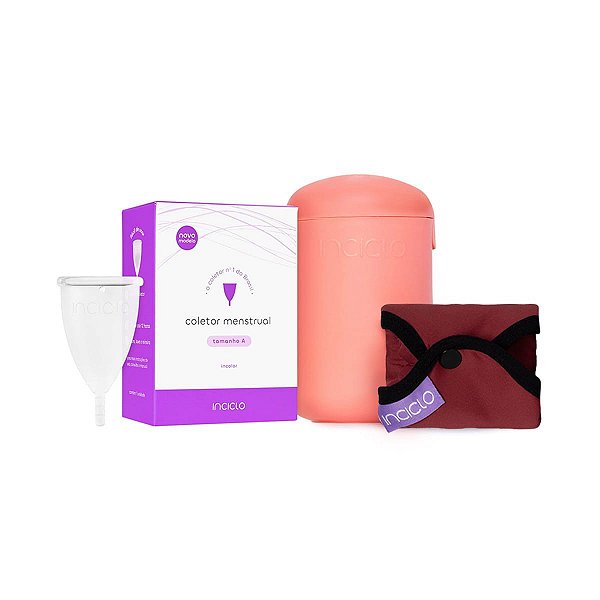 Kit Coletor Menstrual + Absorvente Reutilizável TAM: Mini + Cápsula Esterilizadora Inciclo