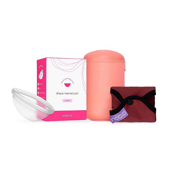 Kit Disco Menstrual + Absorvente Reutilizável TAM: Mini + Cápsula Esterilizadora Inciclo