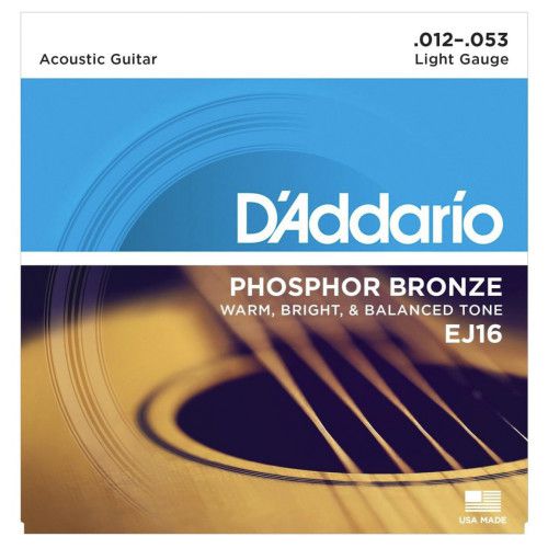 Encordoamento Violão Aço .012 D'Addario Leve EJ16