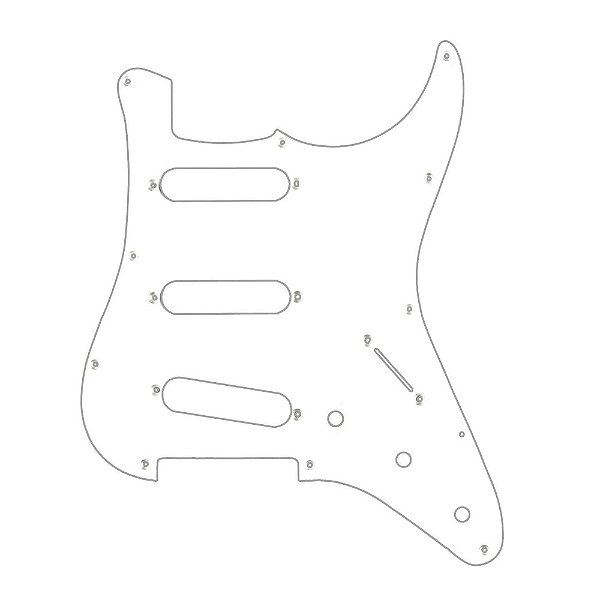 Escudo para Guitarra Stratocaster 1 Camada Sonotec Pearl Branco