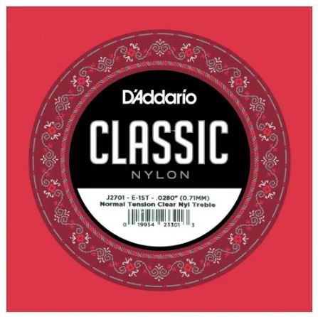 Corda Avulsa Violão Nylon D'Addario 1ª Mi J2701