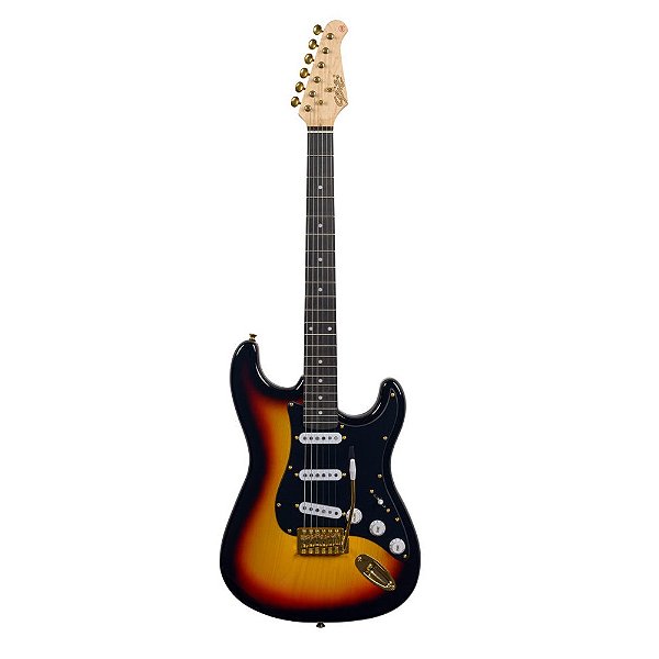 Guitarra Stratocaster Seizi Shinobi Vintage SSS Sunburst Gold