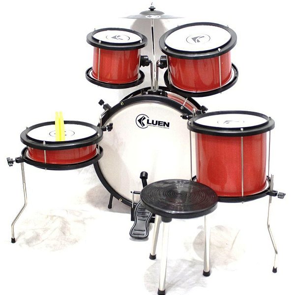 Bateria Acústica Infantil Luen Pop 44003VM