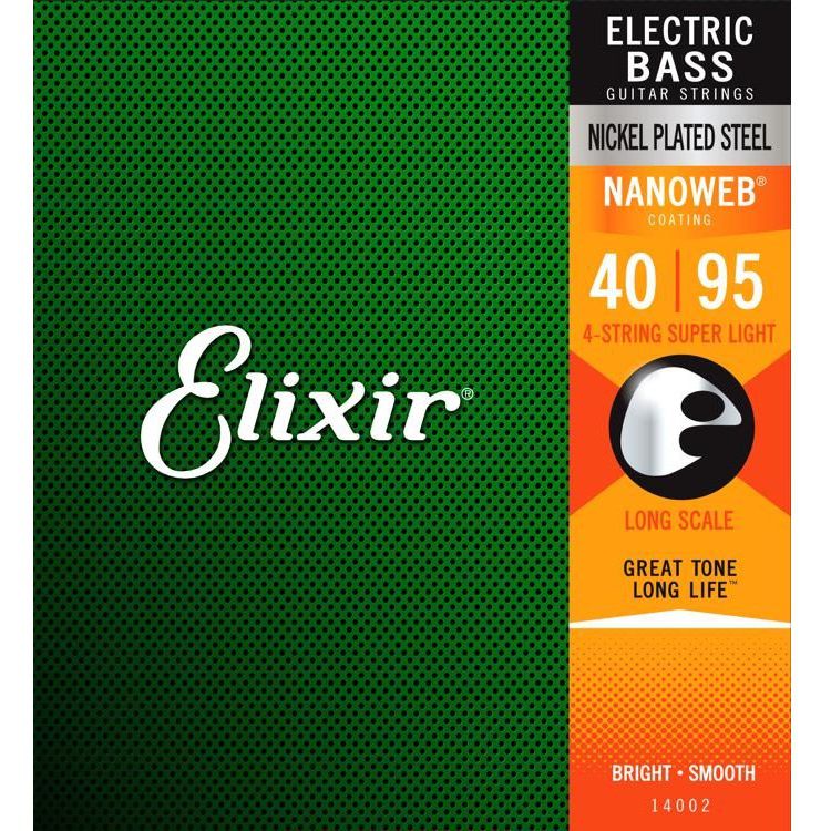 Encordoamento Contrabaixo 4 Cordas Super Light .040 Elixir 14002