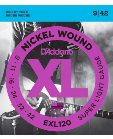 Encordoamento Guitarra .009 D'Addario Super Light EXL120