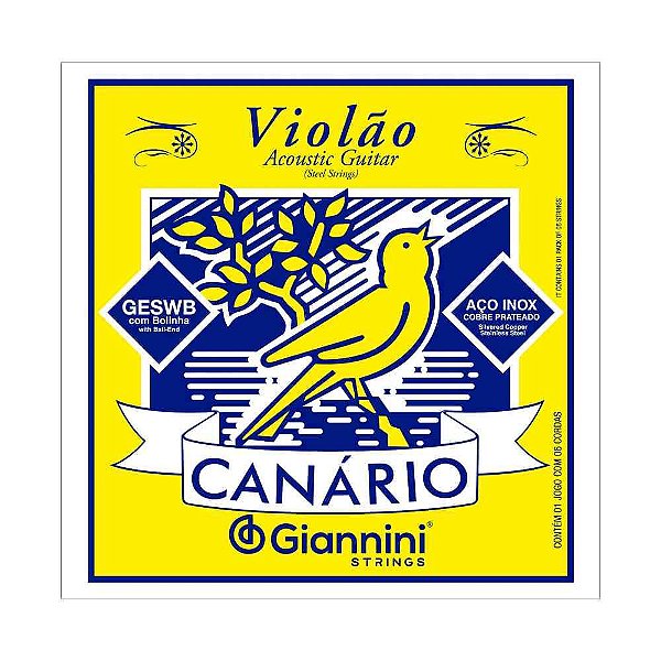 Encordoamento Violão Aço Giannini Canário GESWB