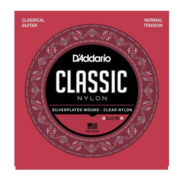 Encordoamento Violão Nylon D'Addario Tensão Normal EJ27N