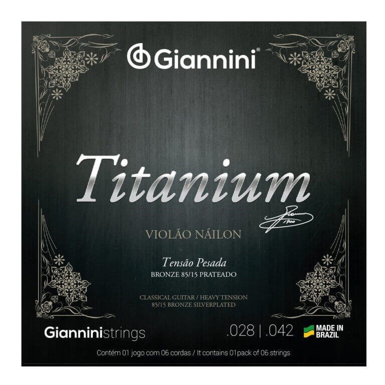 Encordoamento Violão Nylon Giannini .028 Tensão Pesada Titanium