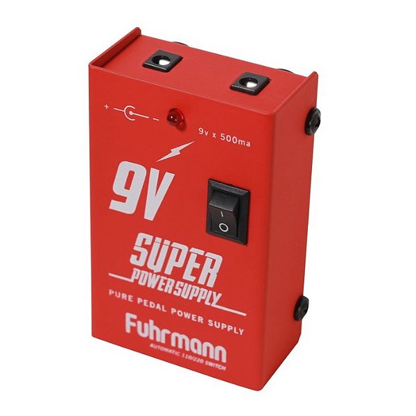 Fonte para 6 Pedais 9V 500mA Polaridade Central Negativa Fuhrmann FT500A