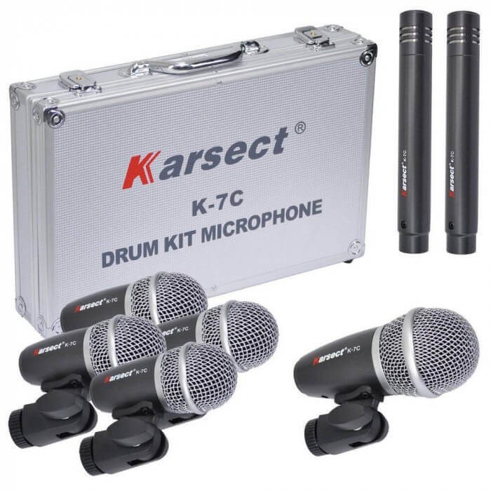 Kit Microfone para Bateria Karsect K-7C