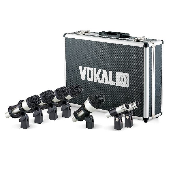 Kit Microfone para Bateria Vokal VDM7 com Clamp