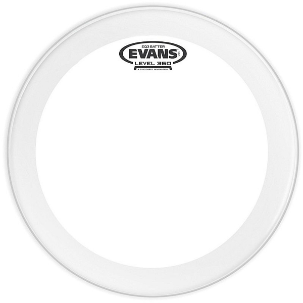 Pele 18" Evans Batedeira Bumbo EQ3 BD18GB3