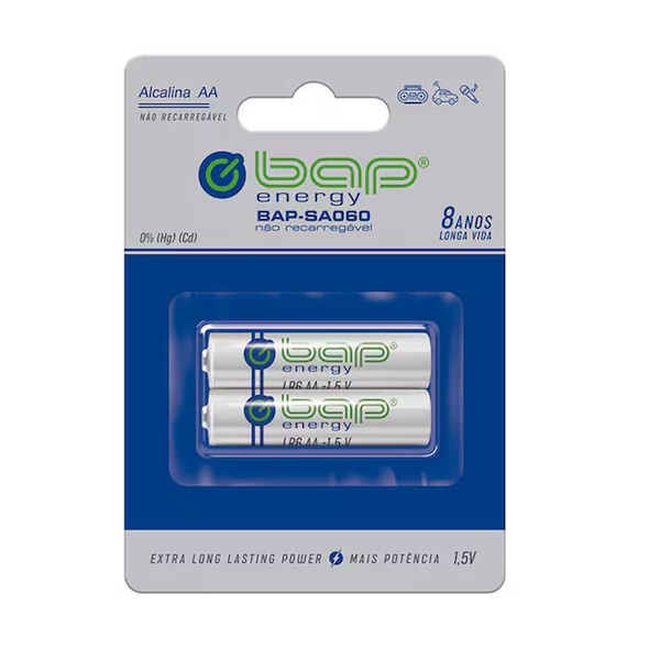 Pilha AA BAP SA060 1.5V (2 unidades)