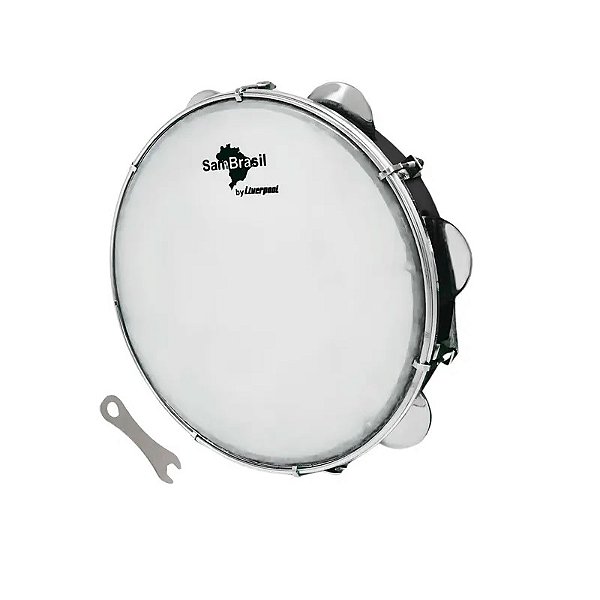 Pandeiro 10" Liverpool Sambrasil ABS 11268 Preto