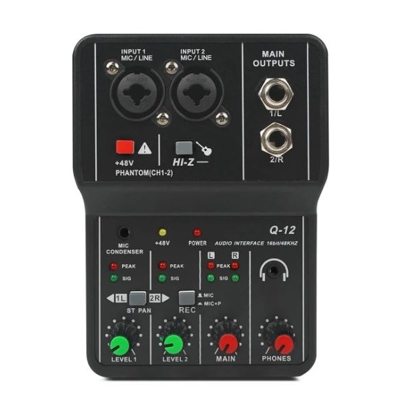 Interface de Áudio / Mesa para Celular ou Computador Teyun Q12