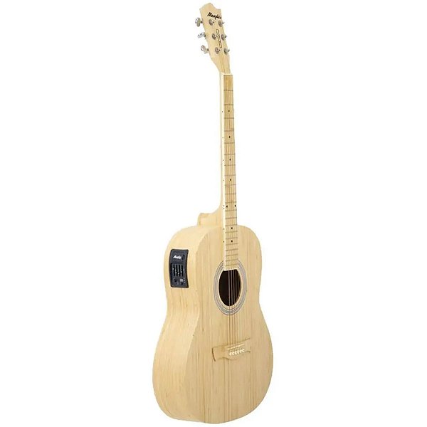 Violão Elétrico Nylon Memphis All Solid Bambu Natural