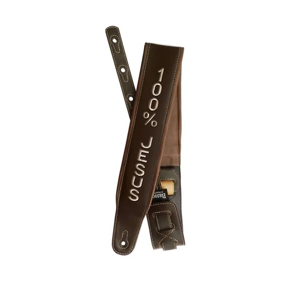 Correia 7 cm Basso Preto 100% Jesus CLA Marrom