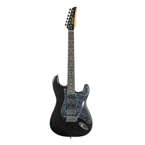 Guitarra Super Stratocaster Seizi Fun Katana Musashi Midnight Black Sparkle Pearloid