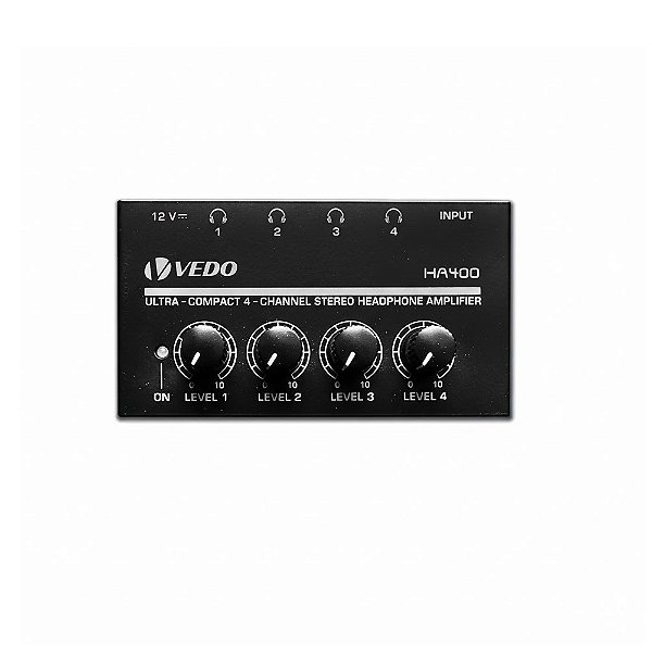 Amplificador 4 Canais para Fone Vedo HA400