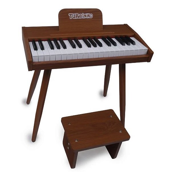 Piano Elétrico Infantil 37 Teclas Turbinho E-Piano Wood
