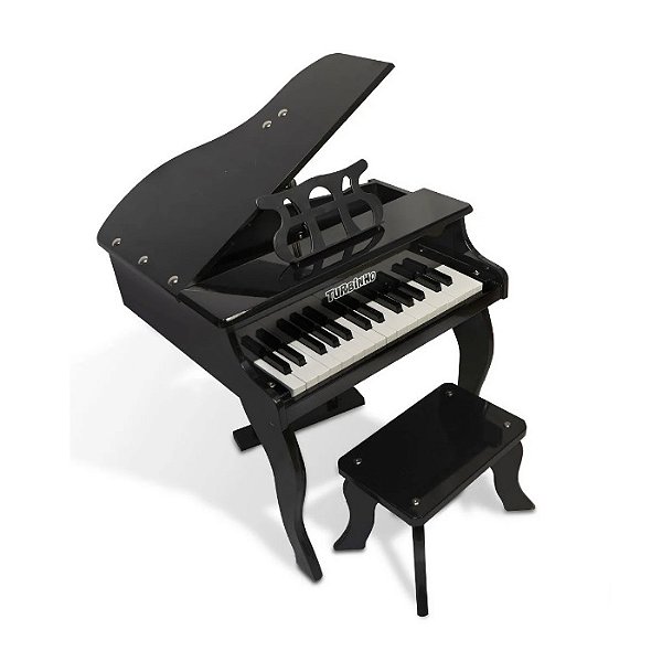 Piano de Cauda Infantil 30 Teclas Turbinho 30K Preto