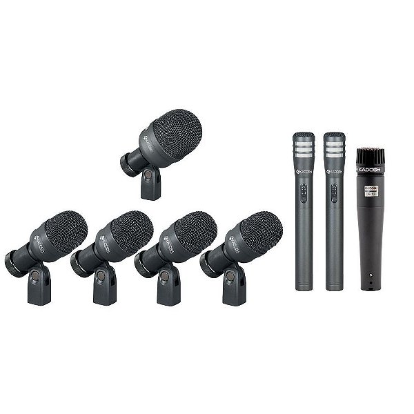 Kit Microfone para Bateria Kadosh K-8 Slim