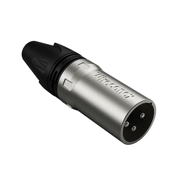 Plug XLR Macho 3 Pinos Wireconex WC 1013 ML BK NI