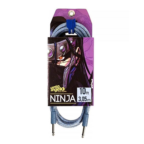 Cabo P10 / P10 Santo Angelo Ninja Têxtil 3,05 Metros Azul