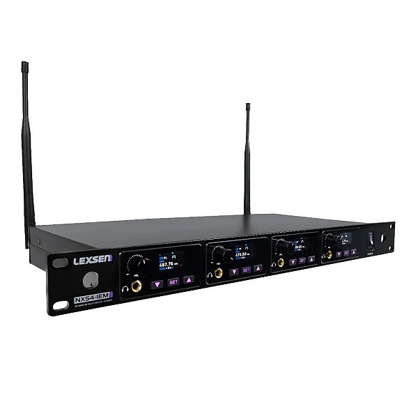 Retorno de Palco Transmissor UHF 4 Canais Lexsen NXS4-IEM