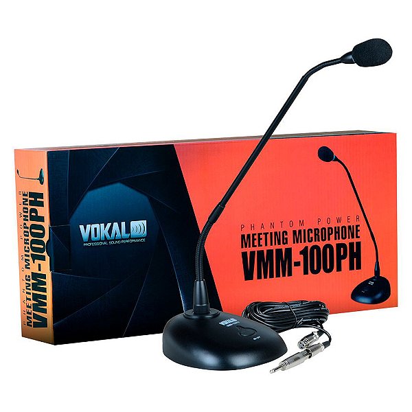 Microfone Gooseneck com Base Vokal VMM-100PH