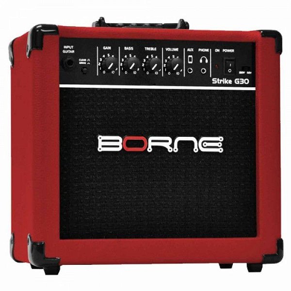 Amplificador Guitarra Borne Strike G30 Vermelho 15W