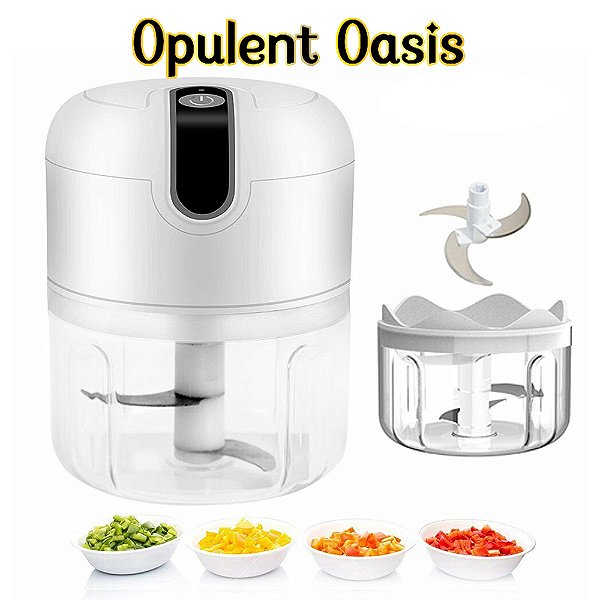 Opulent Oasis>>Mini Processador Triturador Sem Fio Elétrico 250ML De Alimentos Para Legumes Alho Gengibre portátil sem fio (A PRONTA ENTREGA)